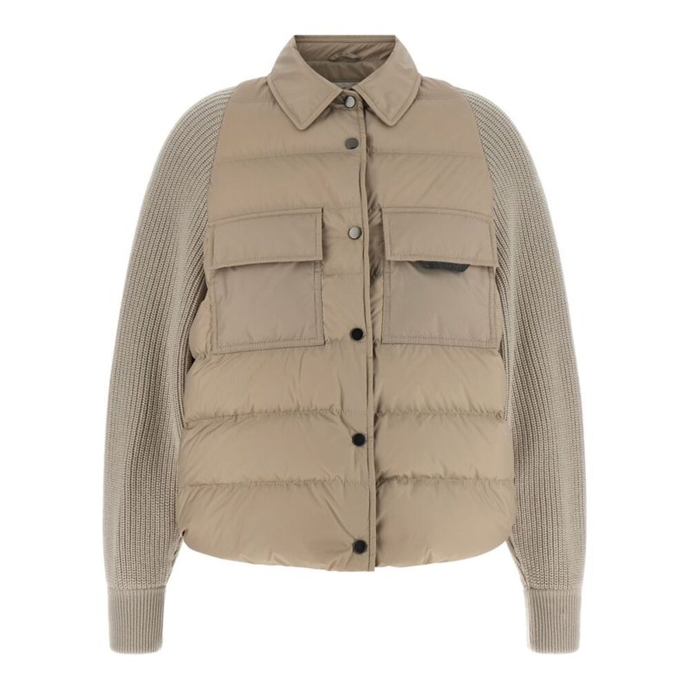 Brunello Cucinelli Beige Polyester Shell Women's Jacket